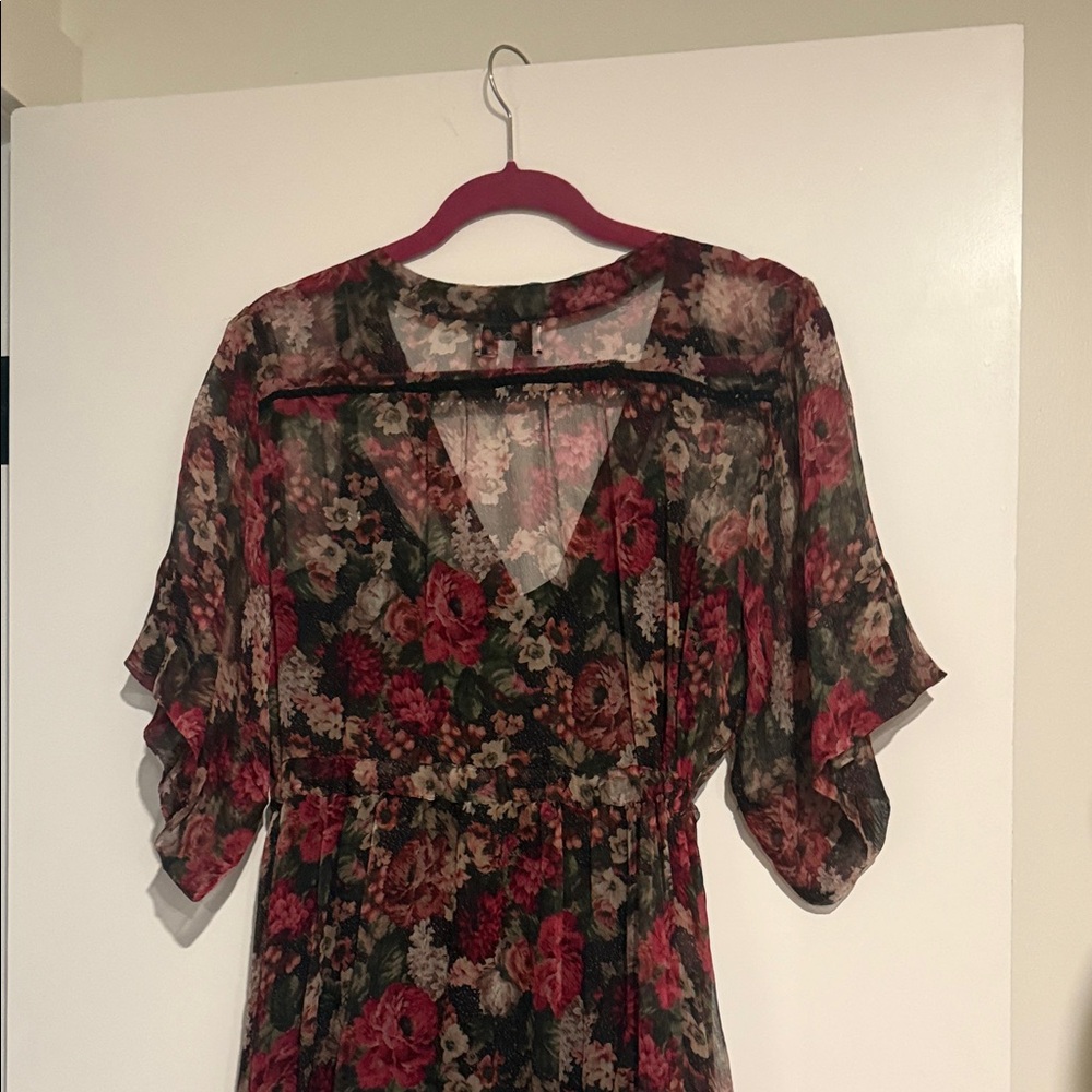 Johnny Was - Jade Floral Maxi Dress - Red and Black - Picture 8 of 8